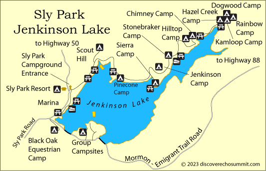 el dorado lake camping map