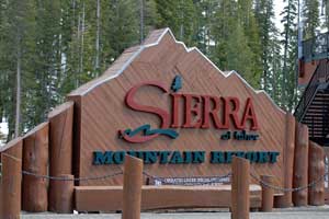 Sierra at Tahoe sign